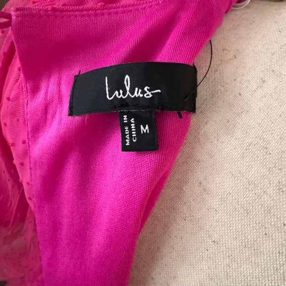 Lulu's Hot Pink Layered Dress - Picture 5 of 10